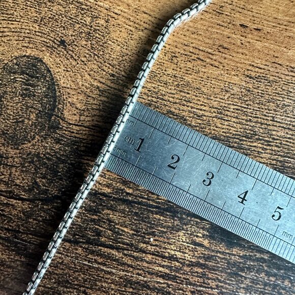 David Yurman Small Box Chain Necklace w/ 14K Gold - 2.7mm - 35.75" - Picture 13 of 15